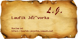 Laufik Jávorka névjegykártya